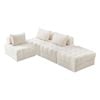 Oikiture 4 Seater Boucle Modular Sofa & Ottoman Set