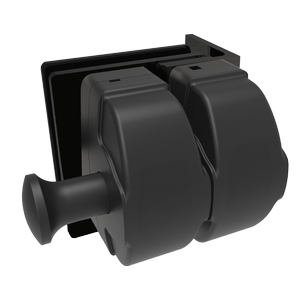 ProtectorAl Black Poly Matte Wall / Post To Glass Gate Latch