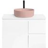 CIBO 750mm White Nordic Wall Hung Bathroom Vanity With Pale Pink Countertop Basin