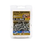 Zenith 8 - 10 x 30mm Galvanised Countersunk Rib Head Timber Screws - 100 Pack