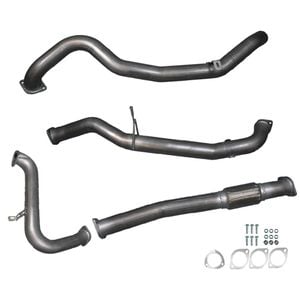 Ignite Exhausts Turbo Back for Nissan GU Patrol 3L Coil Spring Ute 3" No Cat With Pipe Raw Aluminised Steel