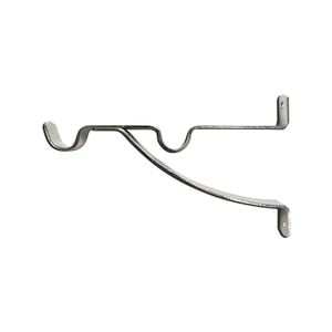 Windoware 127mm Satin Double Stayed Curtain Rod Bracket - 2 Pack