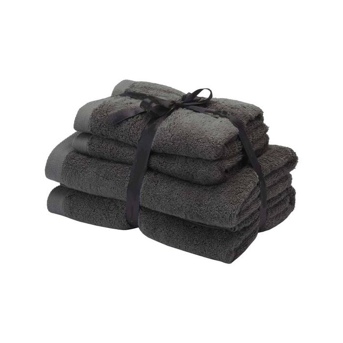 4 Pack - Luxury Egyptian Cotton BathTowel and Guest Towel Set - 2pcs 30x50 - 2pcs 67x130 - Dark Grey
