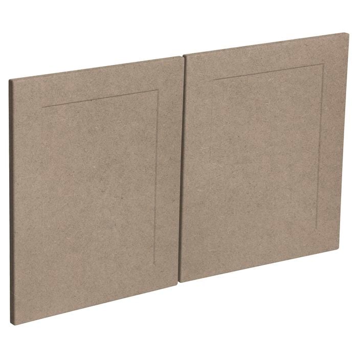 Kaboodle 900mm Raw Board Alpine Medium Rangehood Door - 2 Pack