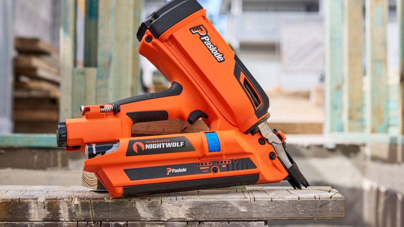 An image of the Paslode FrameMaster NightWolf shot on a job site