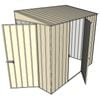 Build-A-Shed 1.2 x 2.3 x 2.0m Tunnel Shed Tunnel Hinged Door with 1 Hinged Side Door - Cream