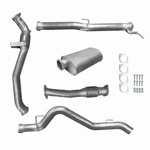 Ignite Exhausts Turbo Back For Mitsubishi Mq Triton 2.4l 3" Cat & Muffler Raw Aluminised Steel