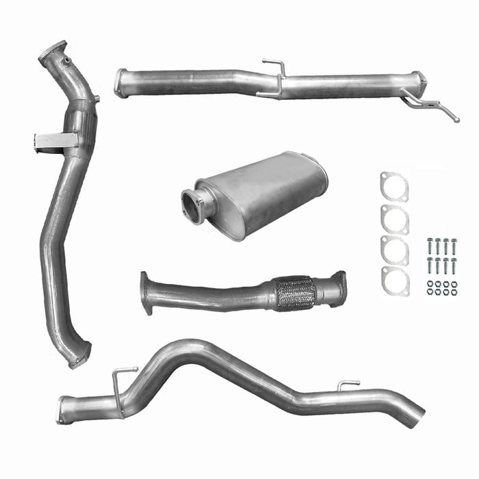 Ignite Exhausts Turbo Back For Mitsubishi Mq Triton 2.4l 3" Cat & Muffler Raw Aluminised Steel