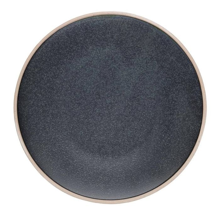 Olympia Anello Stoneware Raw Edge Plates Ink Black 285mm Pack of 4