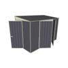 Build-a-Shed 1.5 x 3 x 2m Double Hinged Side Door Skillion Shed - Grey