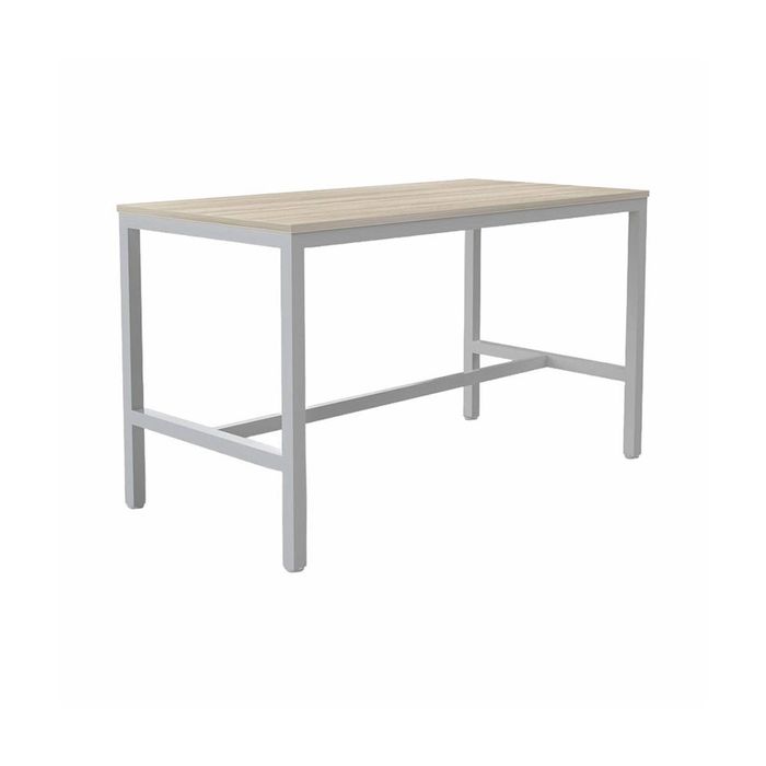 Olg Axis Bar Leaner 4 Leg White Frame Nordic Maple Top L1500mm X W750mm