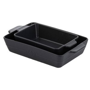 Ladelle Essentials Charcoal Set Of 2 Baking Dishes