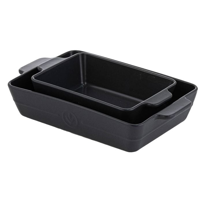 Ladelle Essentials Charcoal Set Of 2 Baking Dishes