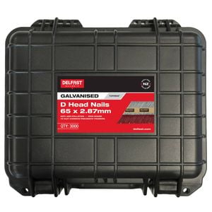 Delfast 65 x 2.87mm Ring Galvanised D-Head Nails In TuffBox - 3000 Pack
