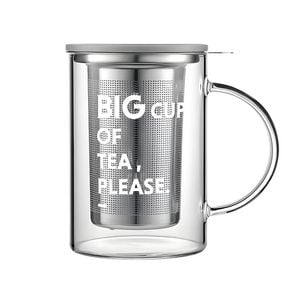 BUYDEEM Teapot Tea Cup With Drain Basket Separation Filter High Borosilicate Glass 500ml CD1002