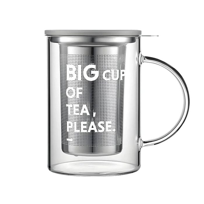 BUYDEEM Teapot Tea Cup With Drain Basket Separation Filter High Borosilicate Glass 500ml CD1002