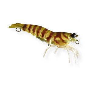 Pro Lure Hybrid Shrimp 92mm Rigged Soft Plastic Fishing Lure Olive Tiger