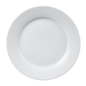 Olympia Plates Whiteware Wide Rimmed 12 Pack 250mm Catering Dinnerware
