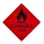 Sandleford 270 x 270mm Flammable Gas Plastic Sign
