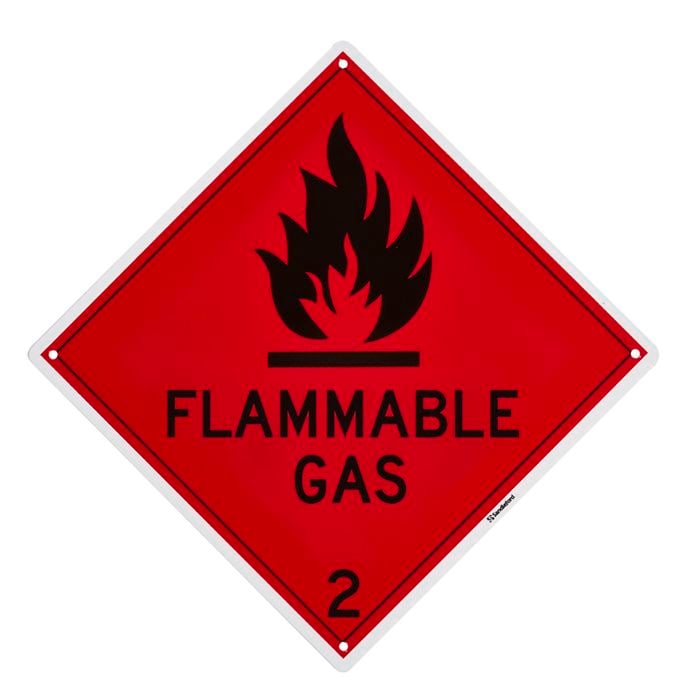 Sandleford 270 x 270mm Flammable Gas Plastic Sign