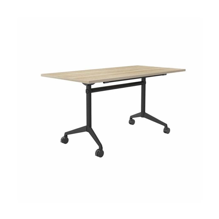 Olg Modulus Flip Table Full Black Frame New Oak Ravine Top L1600mm X W750mm