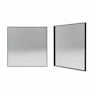 Forme 750mm Black Square Framed Mirror