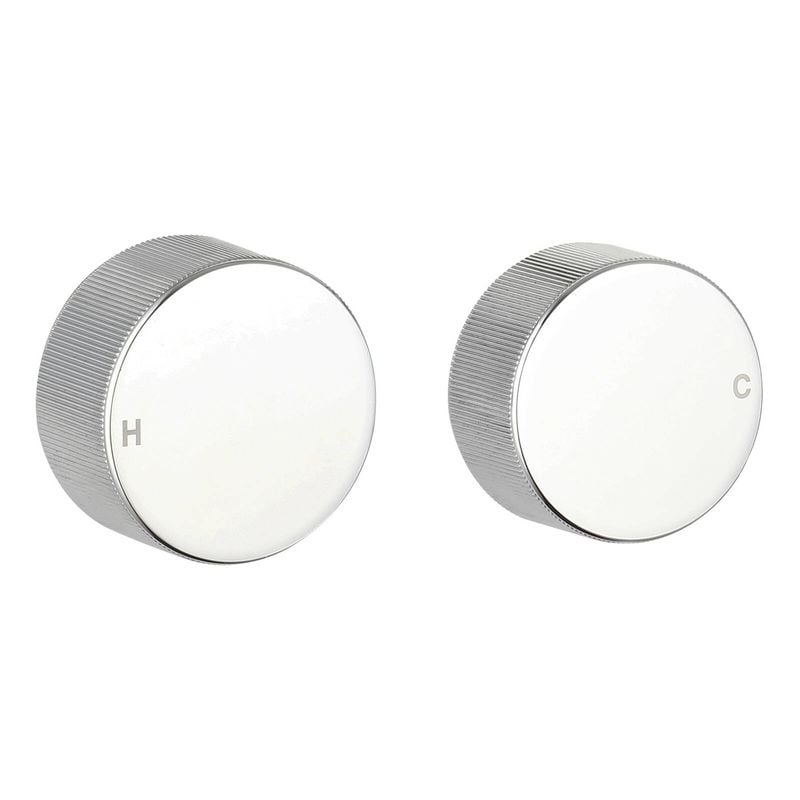 Chrome Resonance 1/4 Turn Textured Handle Wall Top Assembly