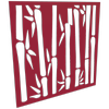 ProtectorAl 300-1200w x 300-1200h Dark Red/Gloss White Bamboo Unframed Composite Deco Panel