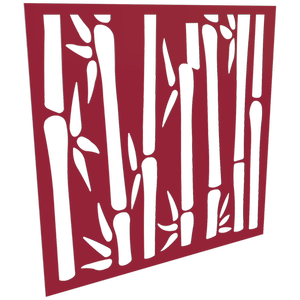 ProtectorAl 300-1200w x 300-1200h Dark Red/Gloss White Bamboo Unframed Composite Deco Panel