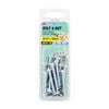 Zenith 3/16" x 38mm Zinc Plated Round Head Bolt And Nut - 15 Pack
