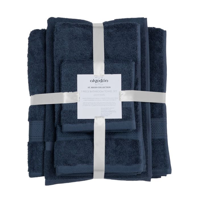 Algodon St Regis Collection Towel 7 Piece Pack - Navy