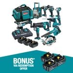 Makita 18V Brushless 10 Piece Combo Kit DLX1059TX1