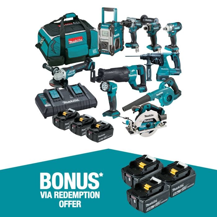 Makita 18V Brushless 10 Piece Combo Kit DLX1059TX1