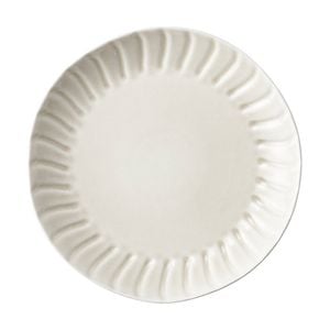 Ecology Ritual Rippled Porcelain Dinner Plate Frost Off White 26.5cm