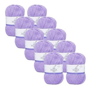 10x Malli Lavender Blend Basic 100g Knitting/crochet Yarn Acrylic/poly