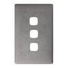 HPM LINEA 3 Gang Coverplate - Gun Metal