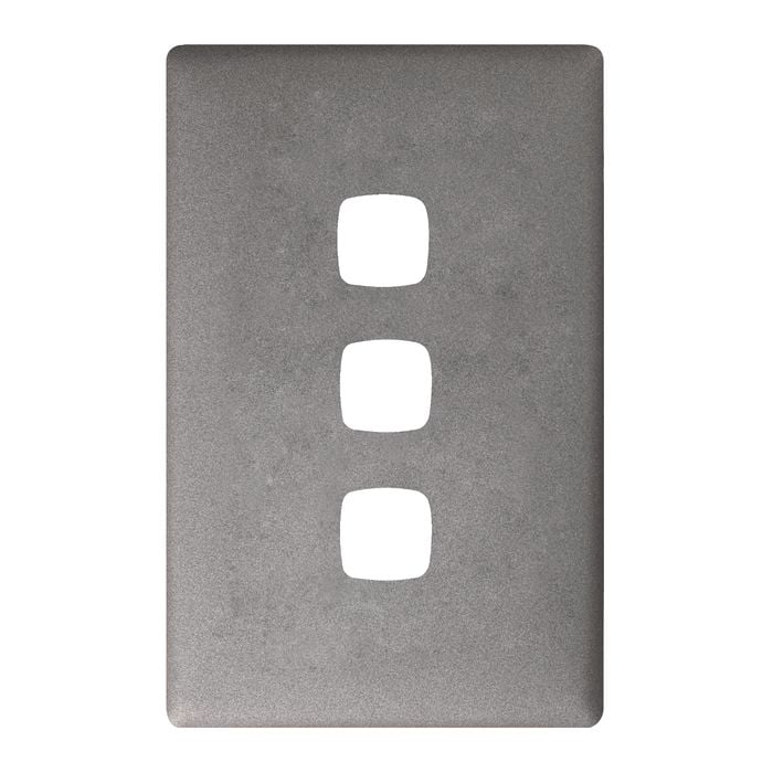 HPM LINEA 3 Gang Coverplate - Gun Metal