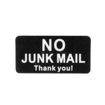 Sandleford 75 x 38mm No Junk Mail Thank You! Adhesive Sign