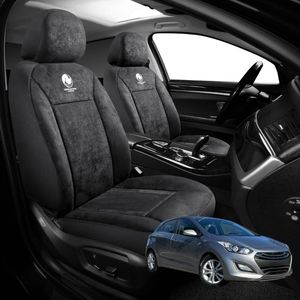Australian Goose Edition Front Seat Covers for Hyundai i30 2012 - 2016 (GD) - Suede, Universal Fit - Black