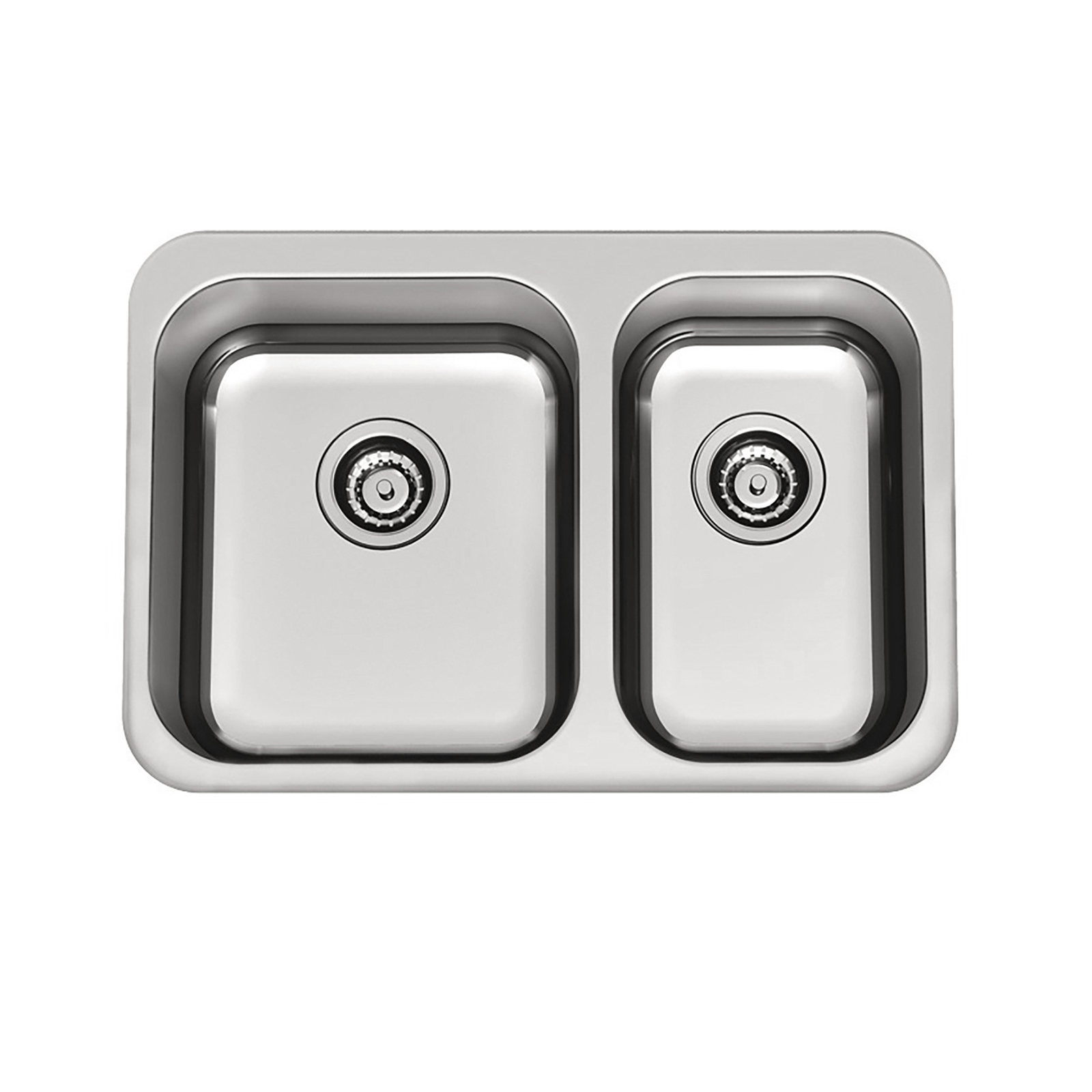 Clark 1.5 Bowl Polar Overmount Sink With No Tap Hole product image