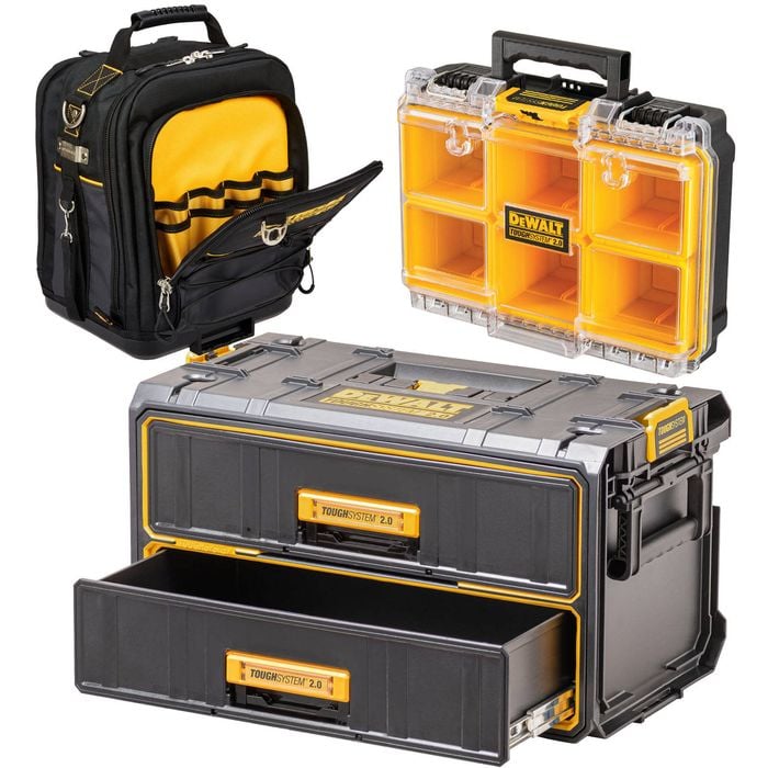 DeWALT TOUGHSYTEM 2.0 Drawers, Organiser & Bag 3 Piece Bundle