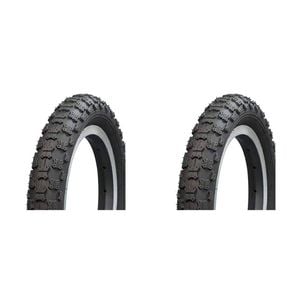 2PK AirPro BMX/Freestyle Bicycle Tyre Replacement 16x2.125'' Black