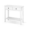 Artiss 2 Drawers Console Table White 80CM
