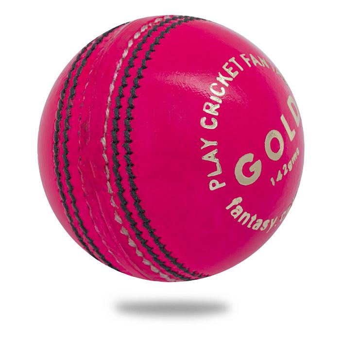 Cricnix Cricket Ball Gold Pink Leather (6-Pack) 142g for Practice or Training