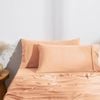 Dreamaker Superfine Washed Microfibre King Pillowcase Twin Pack Peach