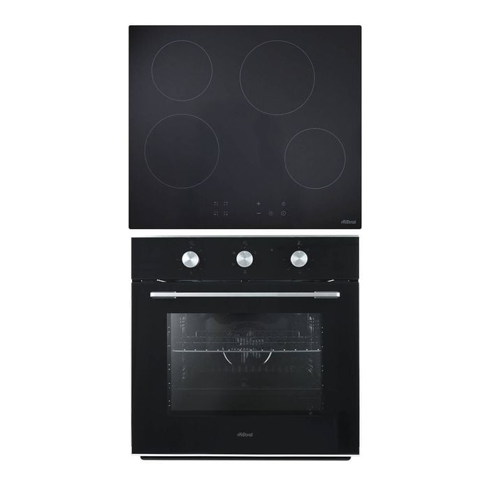 Mistral 60cm Black Oven with Ceramic Cooktop Builders Pack