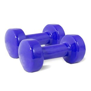 2pk Vinyl Dipped Weighted Dumbbell 4kg Home Gym Workout Set