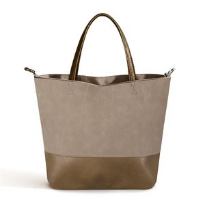 Catzon Travel Tote Bag Soft Leather Large Capacity Bucket Handbags-khaki