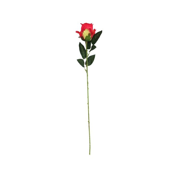 50cm Artificial Rose Bud Stem Red