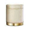Artiss Storage Foot Stool Round Velvet Ottoman Footstool Cream